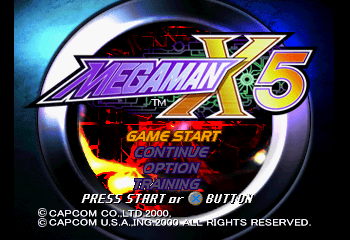 Mega Man X5 Title Screen